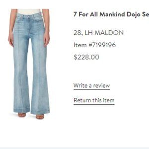 Women 7 For All Mankind Dojo Seamed High Waist Wide Leg Jeans